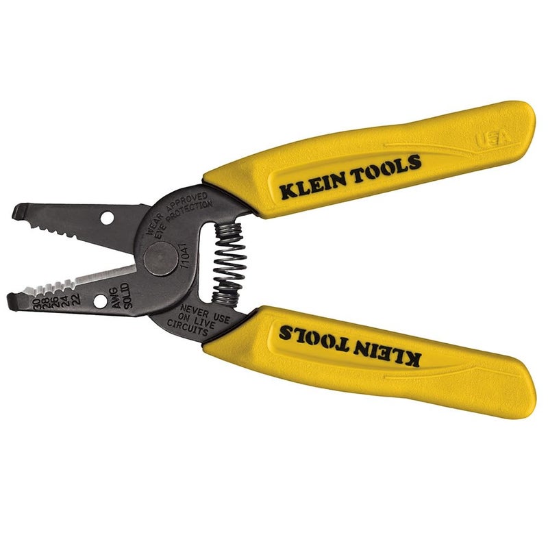Klein Tools 11047 Wire Stripper Cutter Made in USA Compact Lightweight Hardened Steel Precision Ground for Stranded and Solid Wires