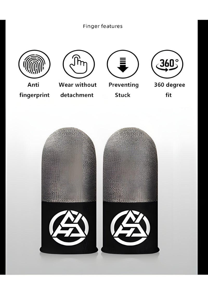 Vergali 4 Pair Mobile Game Touch Screen Finger Sleeve Super Highly Sensitive Feelers Smooth Operation Sweat Absorbing Odorless Breathable Seamless Finger Sleeve For Pubg And Much Other Games Play  - Image 4