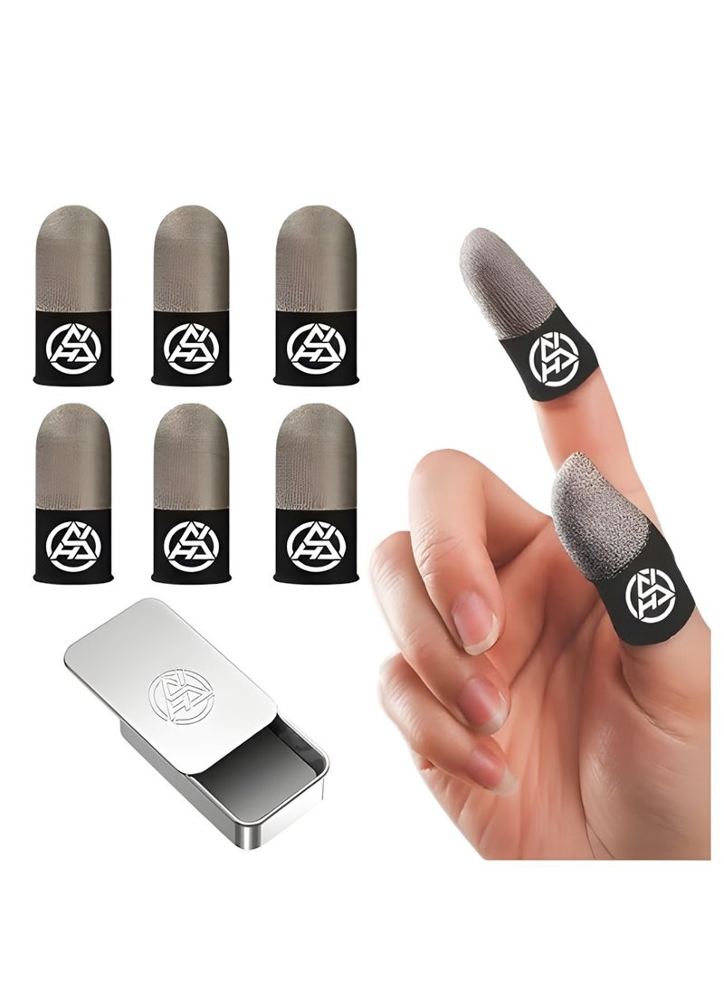 Vergali 4 Pair Mobile Game Touch Screen Finger Sleeve Super Highly Sensitive Feelers Smooth Operation Sweat Absorbing Odorless Breathable Seamless Finger Sleeve For Pubg And Much Other Games Play  - Image 1