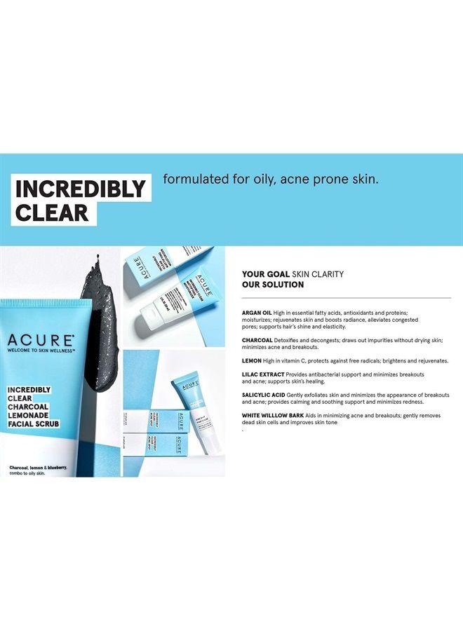 Acure قناع الليمون بالفحم الواضح بشكل مذهل | للبشرة الدهنية إلى العادية والمعرضة لحب الشباب | الفحم والليمون والطين - يستخرج الشوائب | 1.7 أونصة سائلة - Image 4