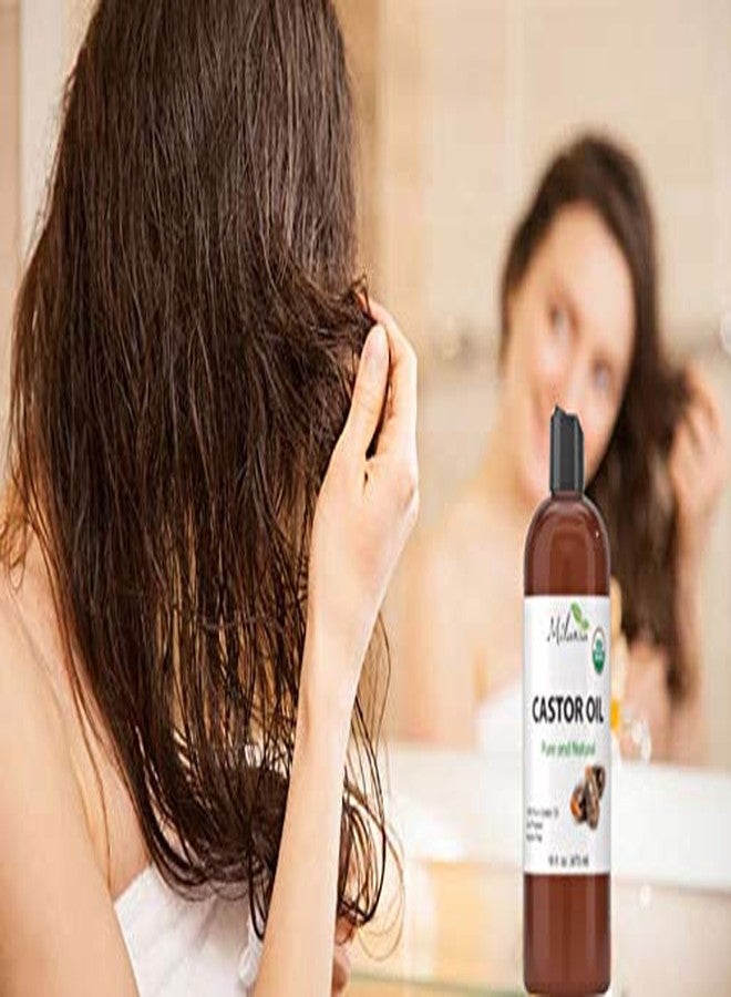 MILANIA Organic Castor Oil-100% Pure Cold-Pressed Beauty & Skincare Serum-Eyelash & Eyebrow Hair Growth Enhancer-Natural Conditioner - Image 4