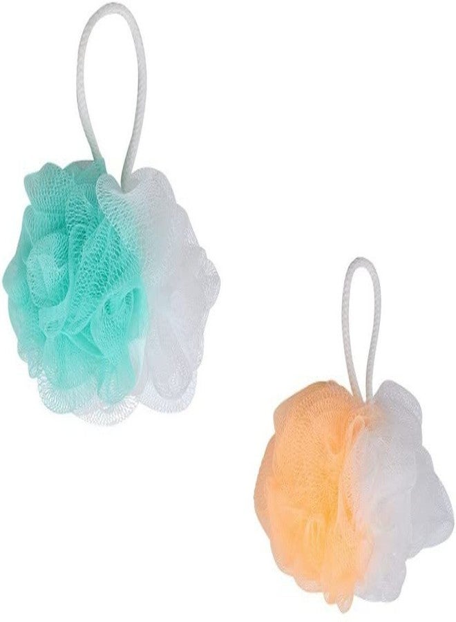 Yedowxe Loofah Soft Skin Body Bath Sponge Scrubber With Multiple Layers In Multicolor Pack of 2 - Image 1