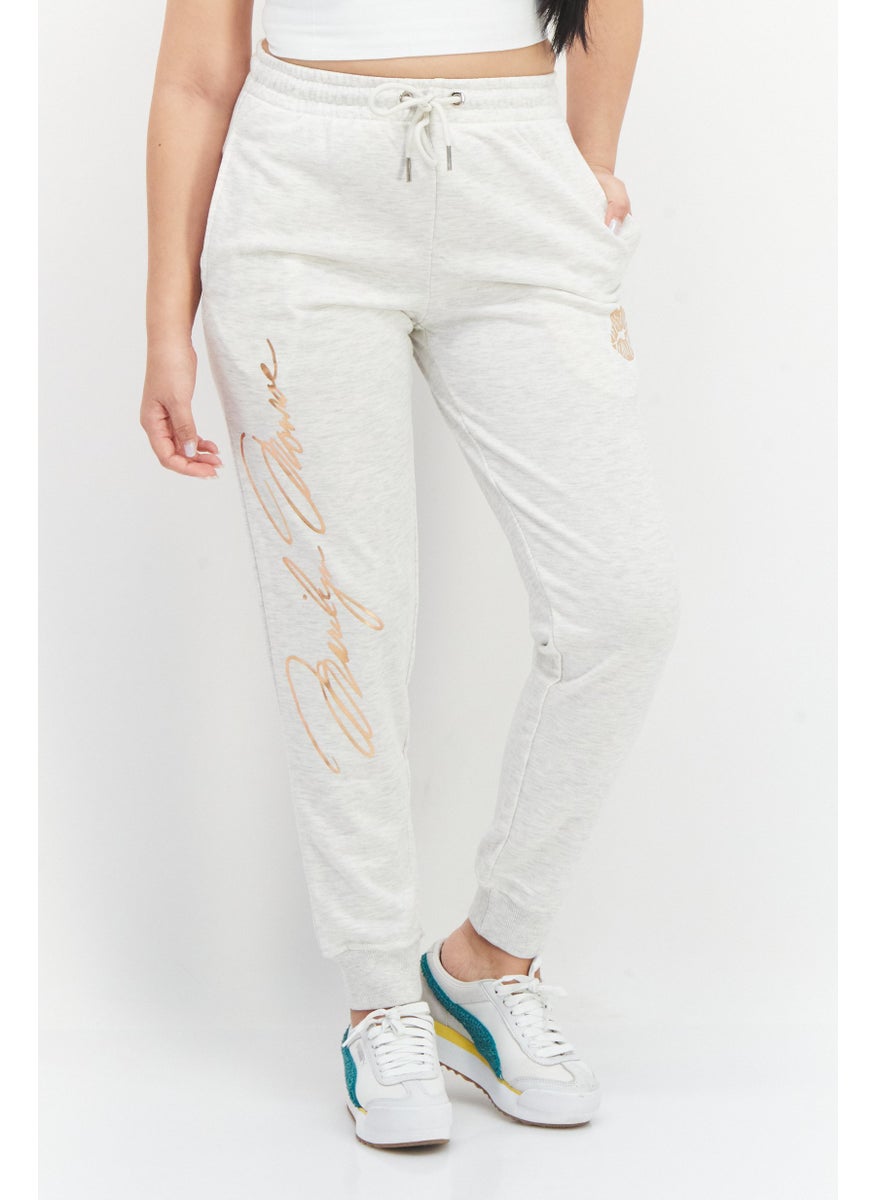Marilyn Monroe - Women Regular Fit Graphic Print Drawstring Jogger Pants, Light Grey - Image 1
