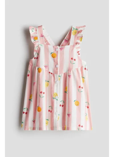 H&M Flounce-trimmed cotton dress