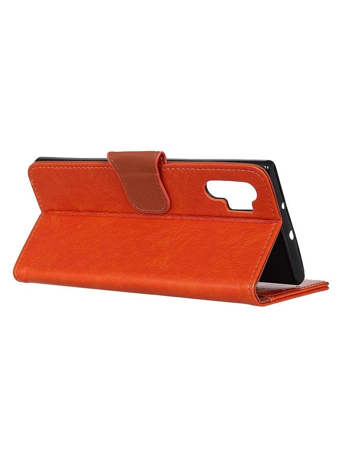 BURAQ Case Cover For Samsung Galaxy A32 4G Nappa Texture Horizontal Flip Leather Case with Holder & Card Slots & Wallet(Orange) - Image 5