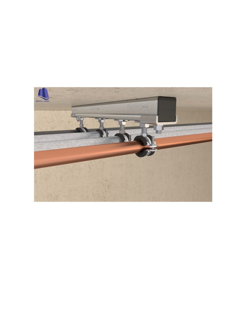 Heavy Duty Adjustable Two-screw Pipe Galvanized Iron (GI) Clamp with Rubber Lined or Unlined for Wall Ceiling Mount Pipe Supports, Split Ring Hanger (1/2 Inch, Pack of 10)  - Image 2