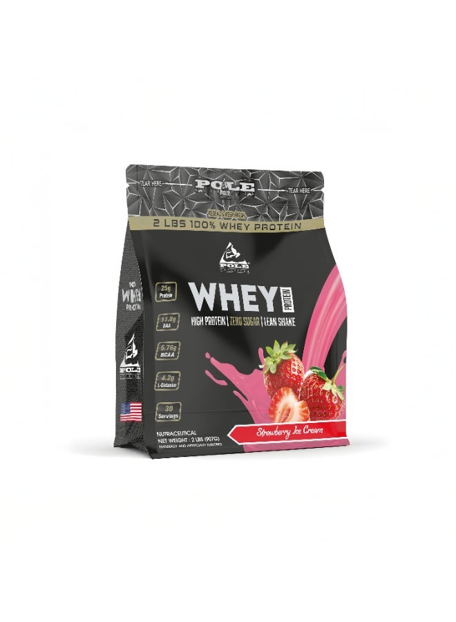 التغذية القطب POLE NUTRITION بروتين مصل الحليب بنسبة 100٪، 2 باوند - Image 1