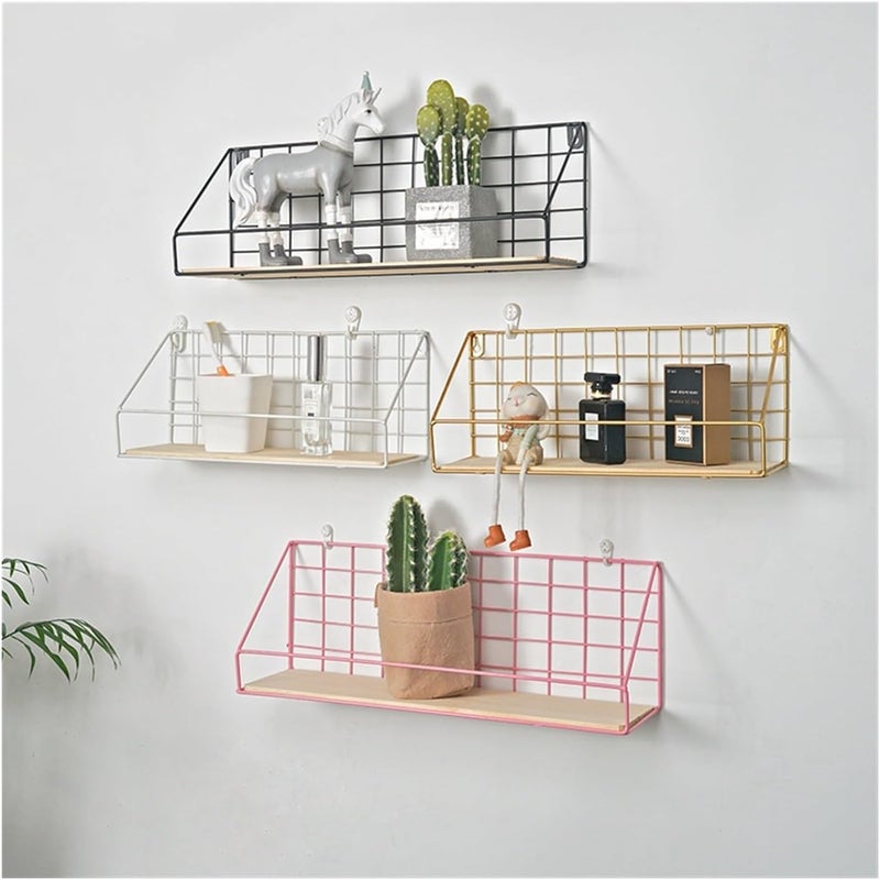 Wall Decorations for Living Room Wall Decoration Accessories, Living Room and Dining Room Background Wall Shelf, Creative Wall Hanging Decoration Wall Decorations(White,L) - Image 1