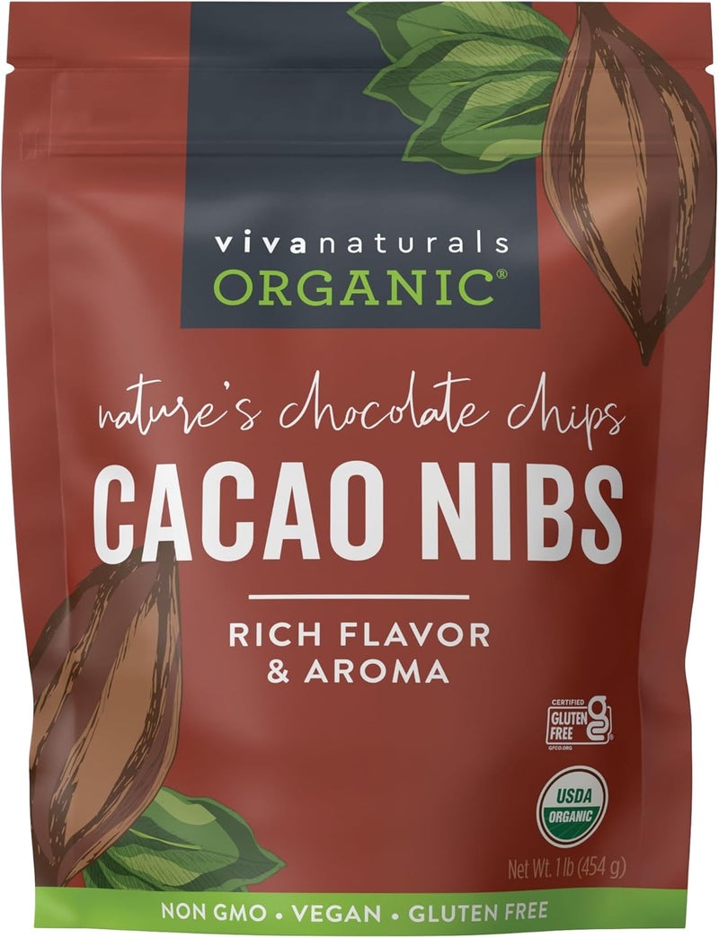 Viva Naturals رقائق الكاكاو العضوية الخام من فيفا ناتشورالز - Image 1