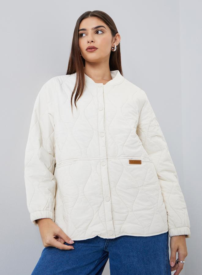 ستايلي جاكيت مبطن بقصة مريحة وجيب - Image 3