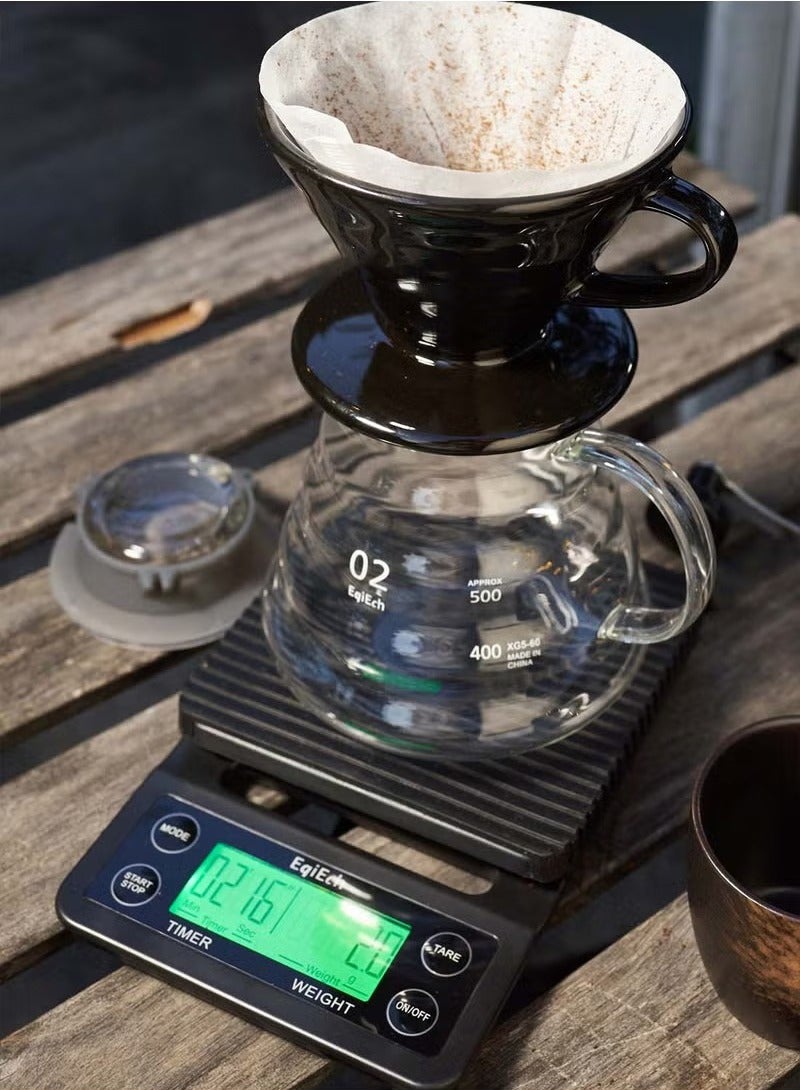 HOMESTAR V60 Ceramic Pour Over Coffee Dripper (Size 02) Reusable Slow Coffee Brewer for Home Office Cafe and Restaurants 1-4CUPS - Image 3