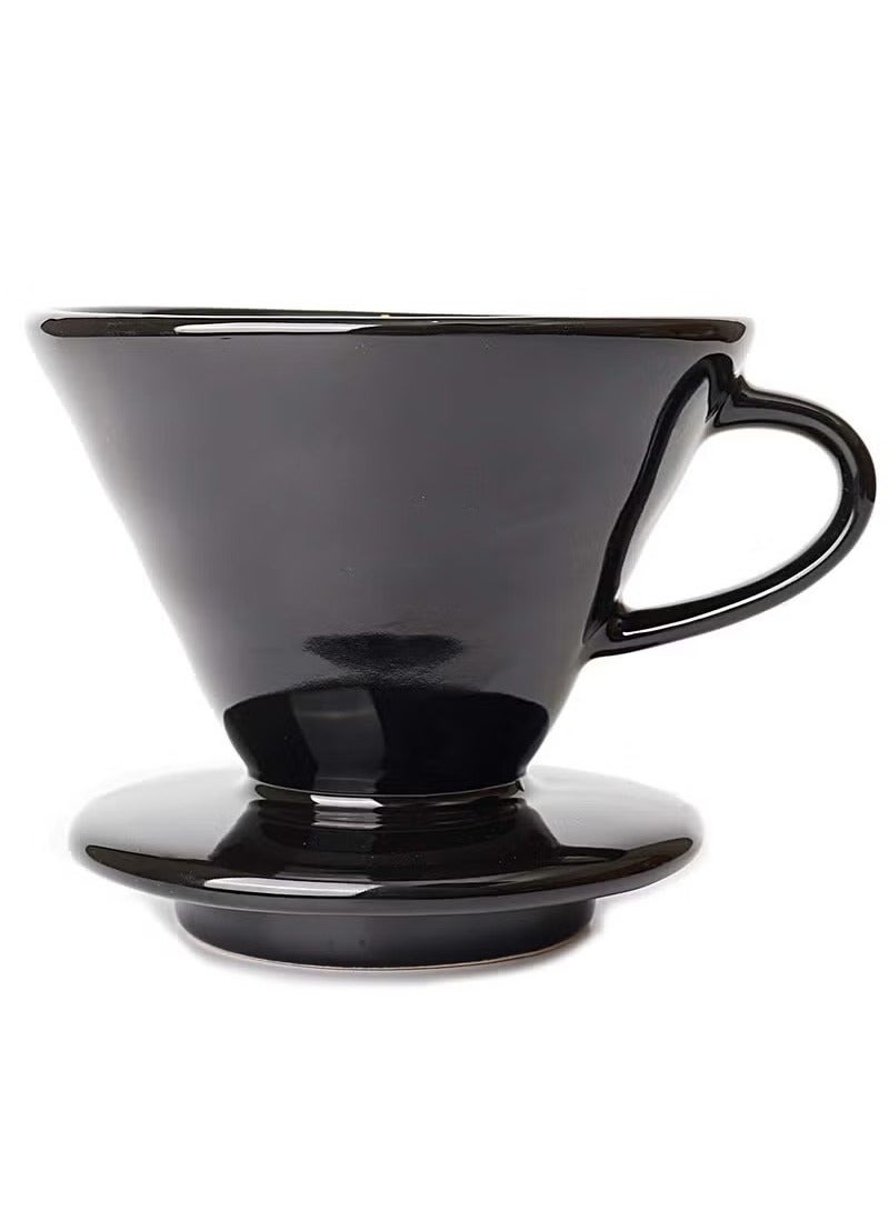 HOMESTAR V60 Ceramic Pour Over Coffee Dripper (Size 02) Reusable Slow Coffee Brewer for Home Office Cafe and Restaurants 1-4CUPS - Image 1