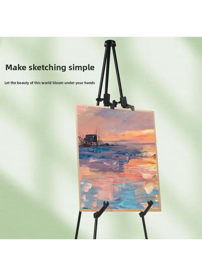 Adjustable Folding Tripod Easel With Black Buckle Metal Sketch Display Stand Portable Collapsible Art Artist Poster Wedding Floor Display - Image 5