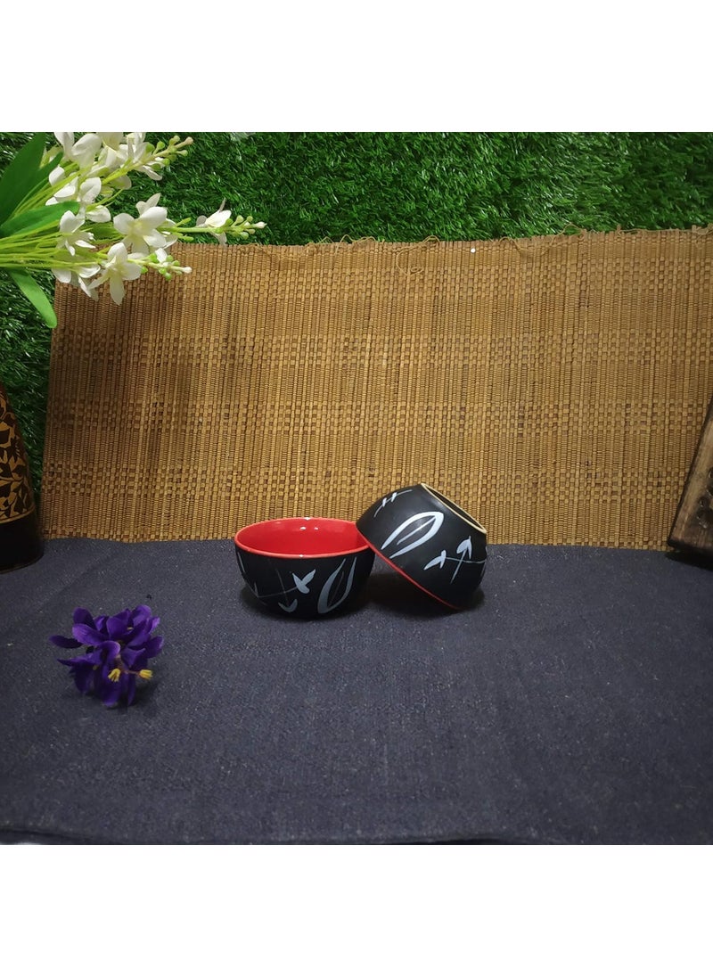 Caffeine Caffeine Ceramic Handmade Black Tree Combo Dinner Set (6 pcs.)  - Image 3
