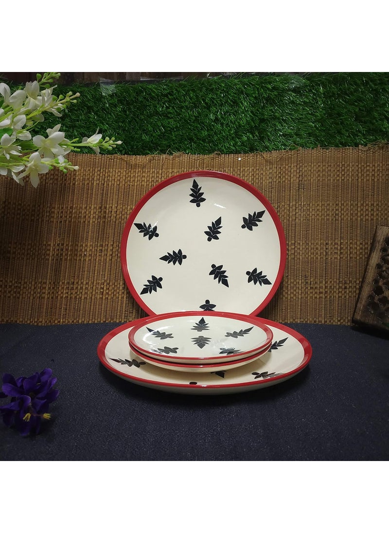 Caffeine Caffeine Ceramic Handmade Black Tree Combo Dinner Set (6 pcs.)  - Image 2
