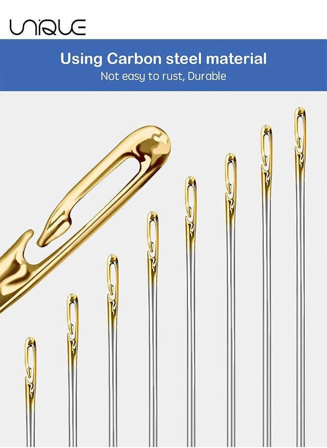 Unique - 24 Pcs Self Threading Sewing Needles - Embroidery Needles for Hand Sewing - 3 Sizes - For DIY, Sewing & Mending, Embroidery - Image 1
