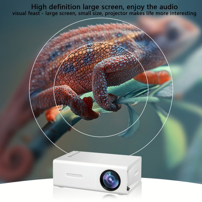 جهاز عرض محمول ذكي صغير بتقنية Mini LED، بدقة عرض أصلية 240P وسطوع 29 ANSI، يدعم الوضوح العالي 1080P، يعمل بالطاقة عبر USB، يشتمل على جهاز تحكم عن بُعد، مناسب للعروض المنزلية والسينمائية، متوافق مع الهواتف الذكية وأجهزة iPad. - Image 2