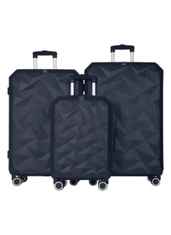 PARAJOHN Crystaline ABS Luggage Trolley Set-3 Pcs-NAVY  - Image 1