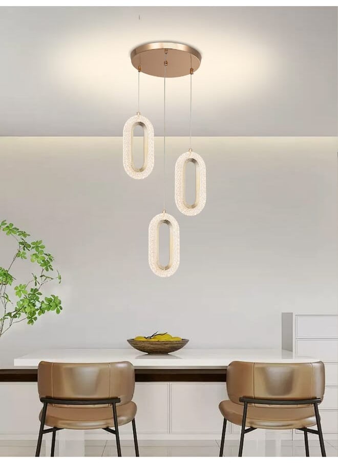 بيست باور ثريا سقف LED حديثة بثلاث لمبات 6156-3 بثلاثة مستويات إضاءة – 21 واط مع طول قابل للتعديل حتى 120 سم – مصباح معلق أنيق لغرف المعيشة والطعام والنوم  - Image 1