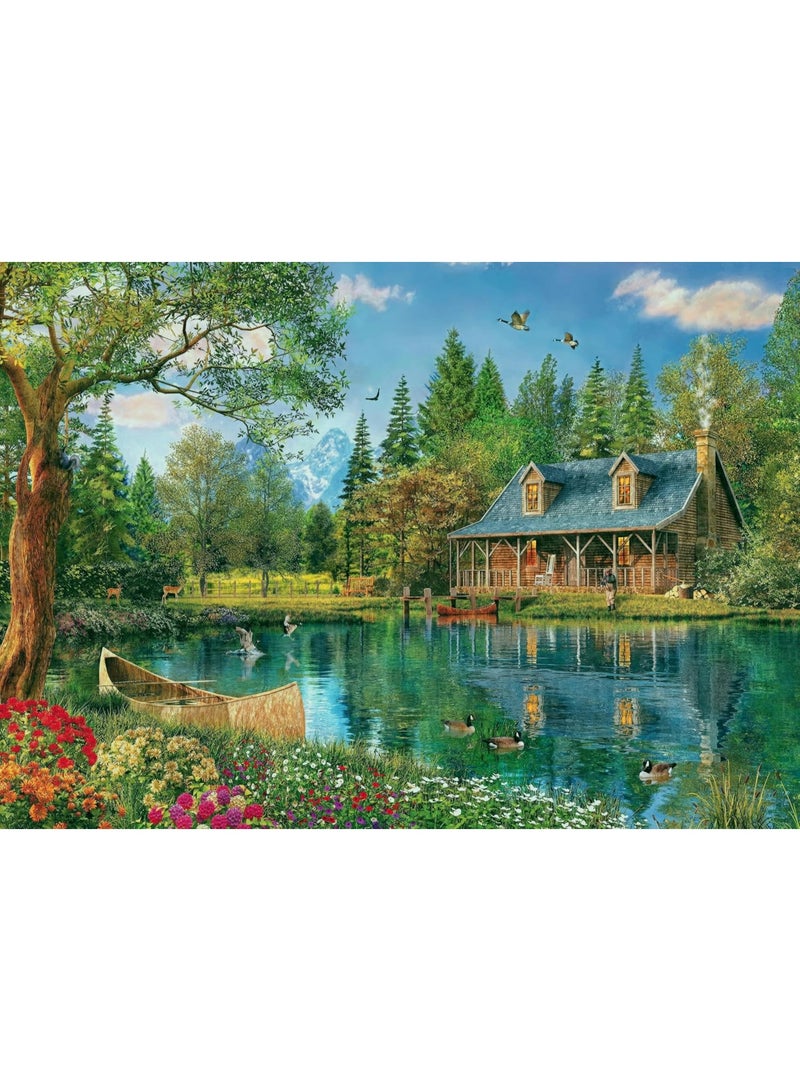 1000 قطعة بازل｜أرض جميلة مثل القصائد الريفية بأسلوب الرسم اليدوي لعبة بازل عالية الجودة - ترفيه عائلي / هدية تذكارية للصداقة - Image 1