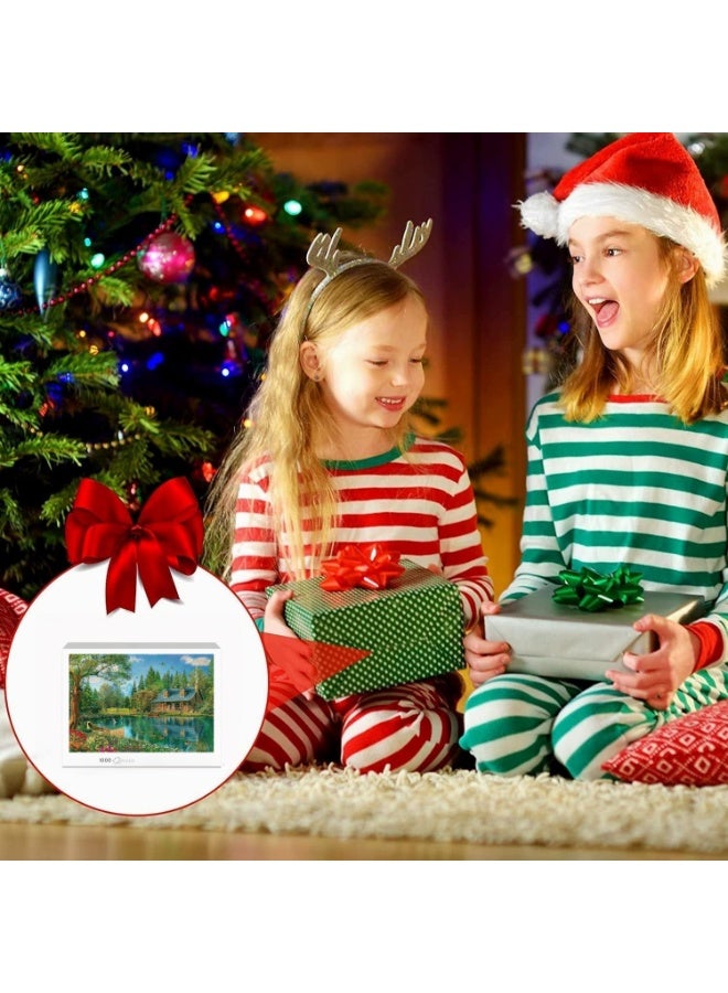 1000 قطعة بازل｜أرض جميلة مثل القصائد الريفية بأسلوب الرسم اليدوي لعبة بازل عالية الجودة - ترفيه عائلي / هدية تذكارية للصداقة - Image 4