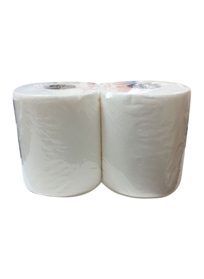 City Multi-Purpose High Grade Embossed Tissue Towels 2 Ply x 400 Sheets 19cm Pack of 2 - Image 2