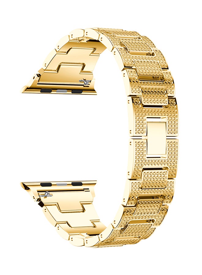 ISank Bling Crystal Jewelry Replacement Wrist Band For Apple Watch Series 3/2/1 Gold - Image 1