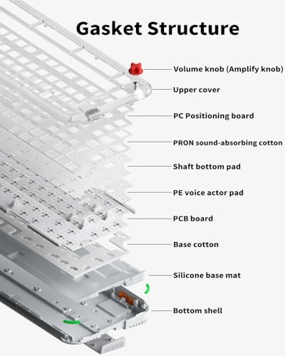 nuphy Kick75 Wireless Low Profile Mechanical Keyboard with Volume Knob,75% Hot Swappable Gaming Keyboard,80 Keys RGB Backlit with PBT Keycaps, Support BT/2.4G/USB-C (Red Nano Switch) - Image 3