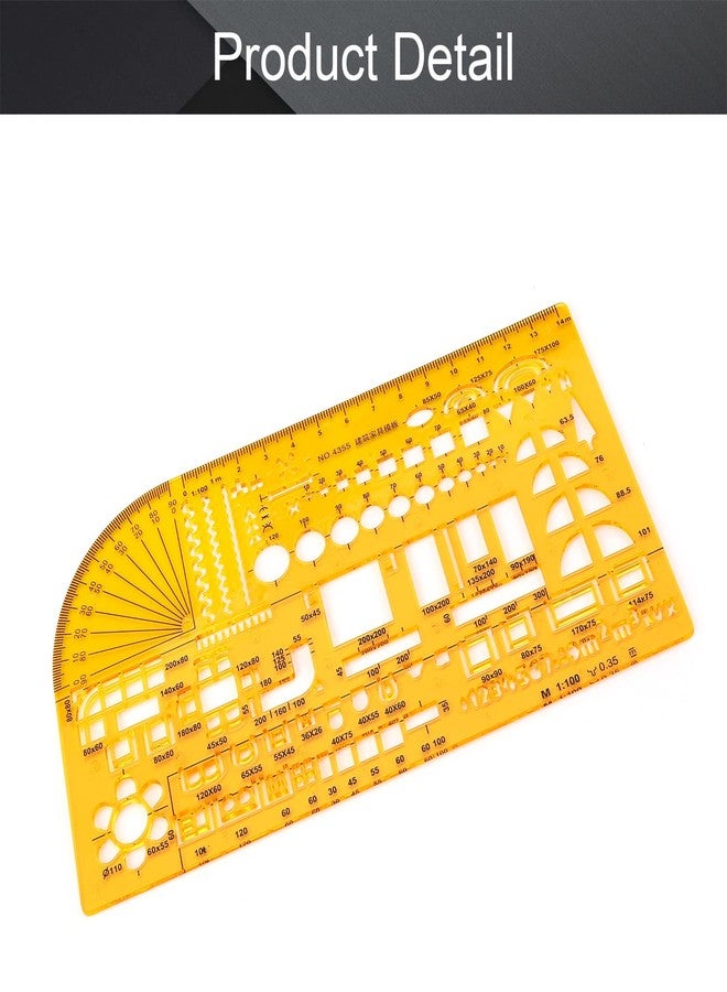 Utoolmart Geometric Drawings Templates Measuring Rulers Plastic Measuring Templates for Building Formwork 1pcs - Image 4
