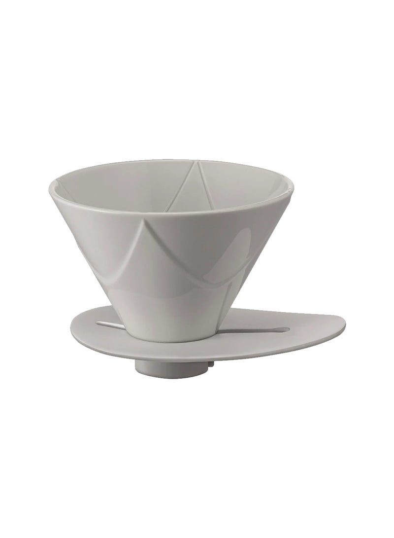 هاريو موجن V60 كوب واحد من السيراميك للتقطير 02، أبيض - Image 1