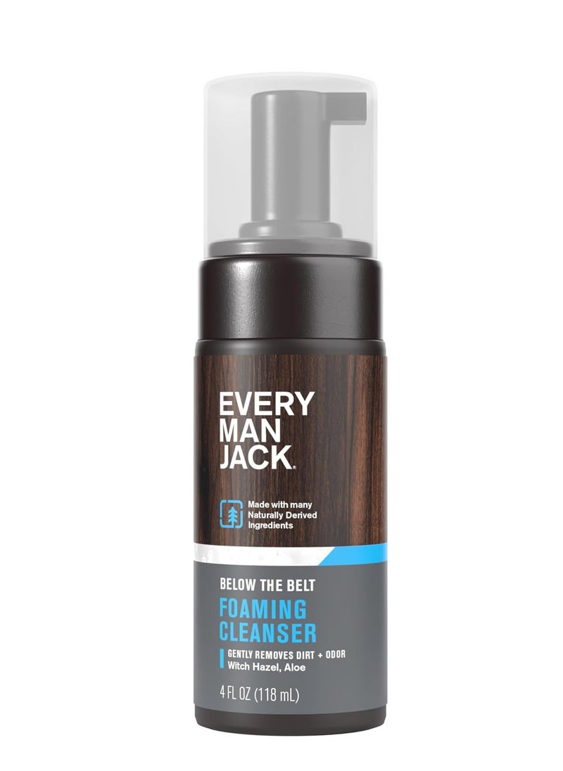Every Man Jack - Every Man Jack Mens Foaming Groin Wash - Gentle Cleanser for Below The Belt - Made w/ Naturally Derived Ingredients like Witch Hazel & Aloe Vera - 4 Fl Oz (1 Pack) - Image 1