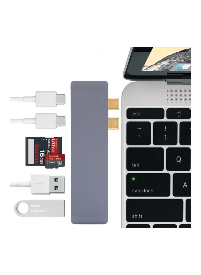 نيبمينينت - موزع 6 في 1 متعدد الوظائف بمنفذ USB Type-C رمادي - Image 1