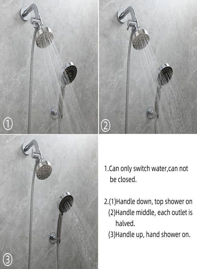 Tecmolog Shower Adapter Brass G1/2 Shower Arm Diverter Chrome for Handheld Shower Head and Fixed Shower Head - Image 3