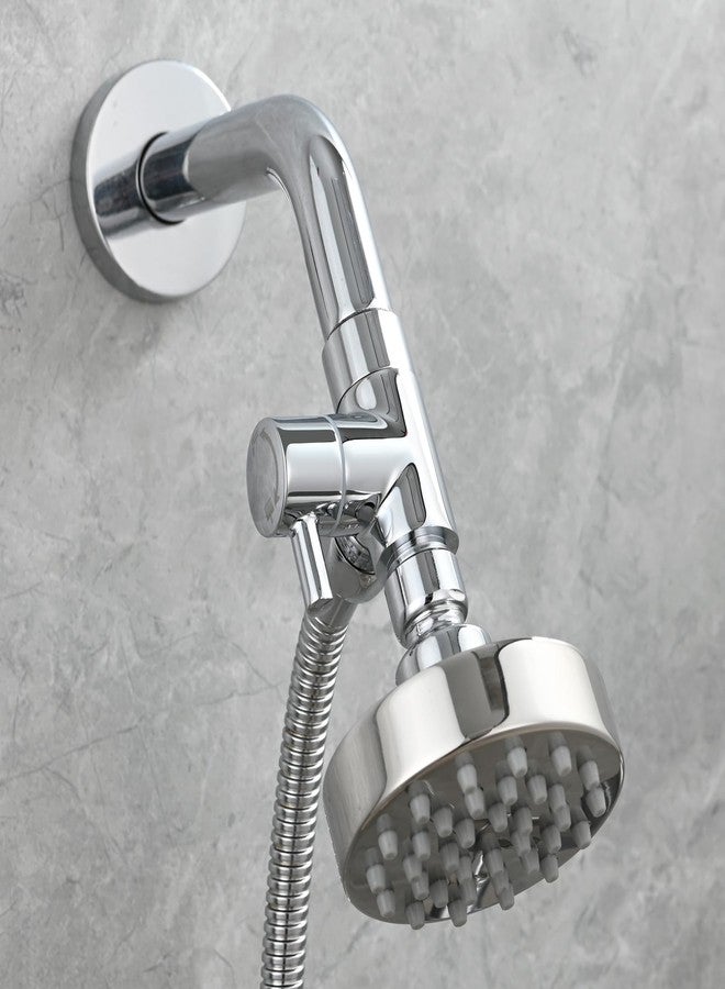 Tecmolog Shower Adapter Brass G1/2 Shower Arm Diverter Chrome for Handheld Shower Head and Fixed Shower Head - Image 2