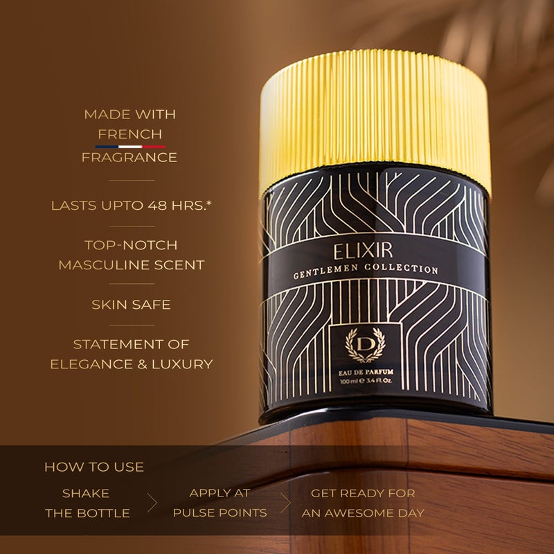 Denver Gentlemen Collection Elixir Perfume for Men – 100ML | Long-Lasting Premium Luxury Fragrance with Woody, Fresh & Oriental Notes - Image 4