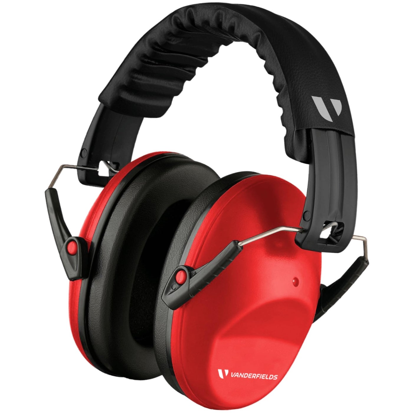 Vanderfields Premium Hearing Protection Ear Muffs Broad Spectrum Sound Reduction 332dB at 2K Hz Noise Cancelling Headset Safety Noise Cancellation Headphones Kids 312 Red Nomad