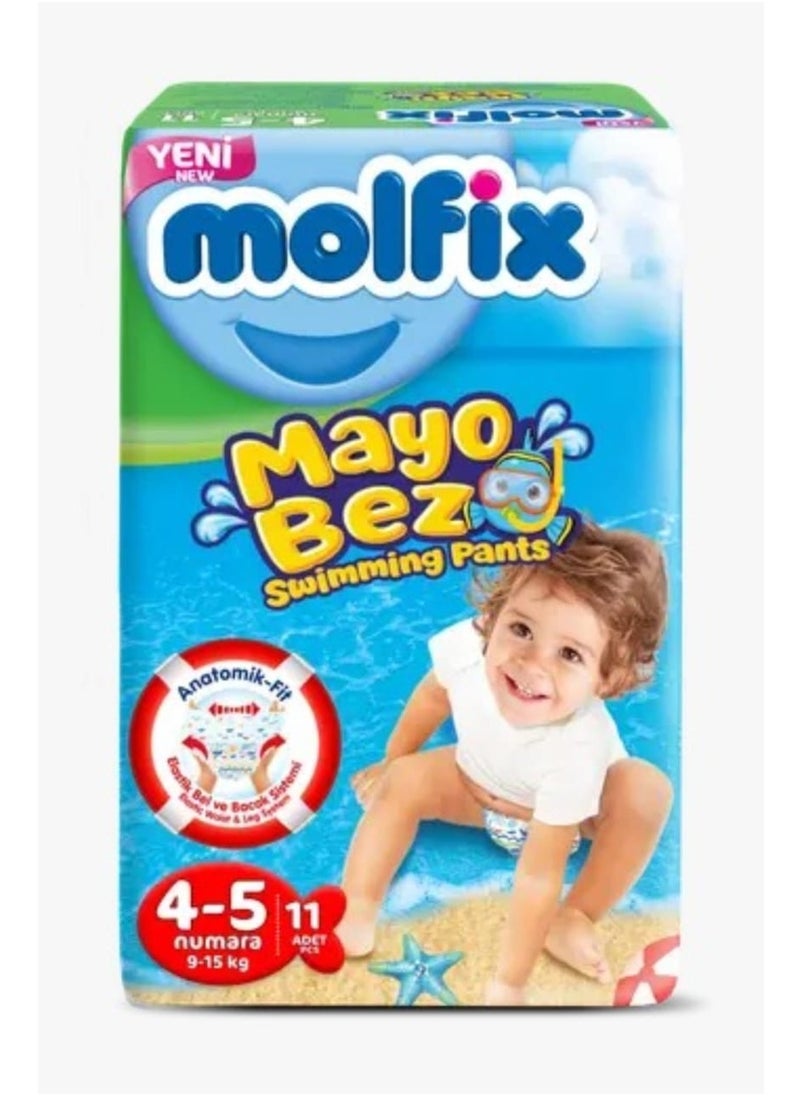Molfix Molfix Mayo Bez Swimming Pants Diapers - Size 4-5 (9-15 kg) - 11 Pieces  - Image 1