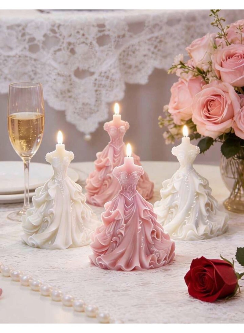 Sweet Cathy Wedding Dress Candle 3D Scented Handmade Soy Wax for Valentine's Mother's Day Anniversary Home Decoration Thanksgiving Gift - Image 4
