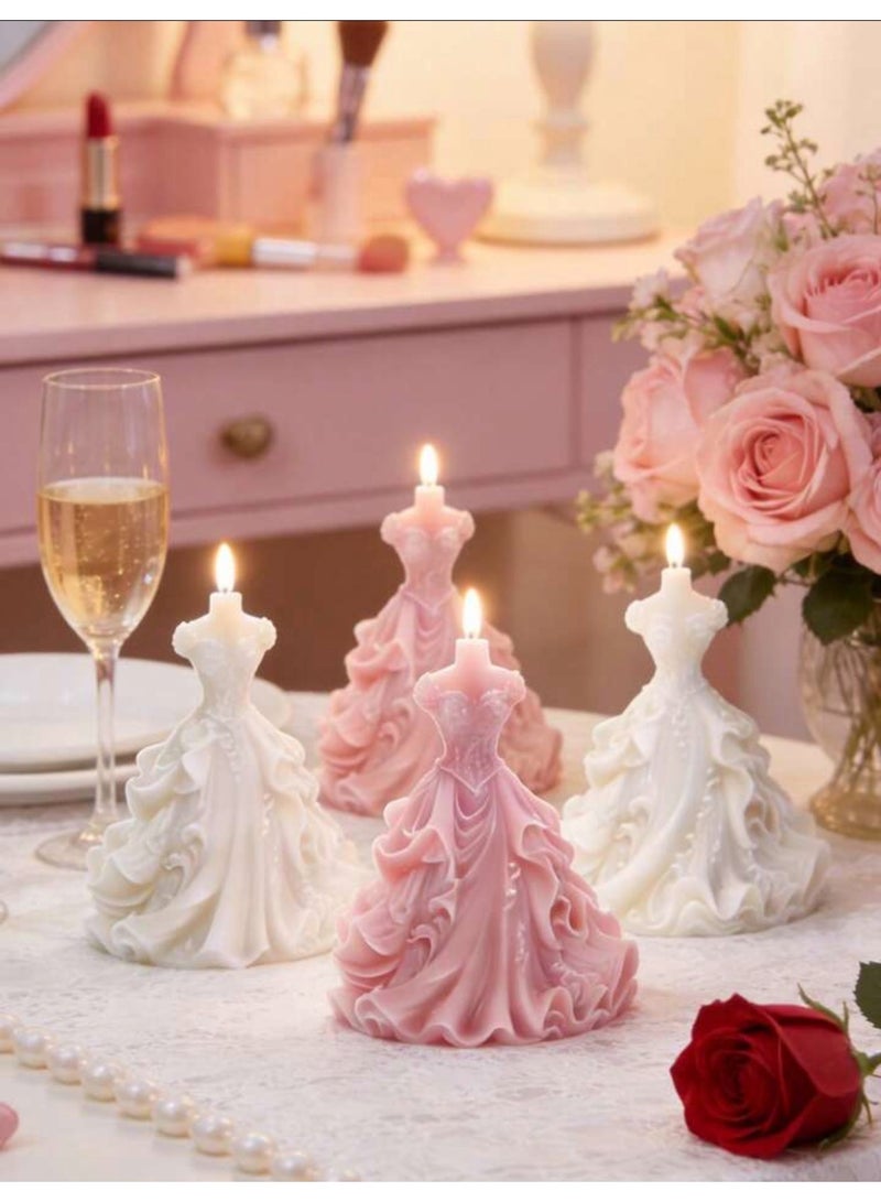 Sweet Cathy Wedding Dress Candle 3D Scented Handmade Soy Wax for Valentine's Mother's Day Anniversary Home Decoration Thanksgiving Gift - Image 3