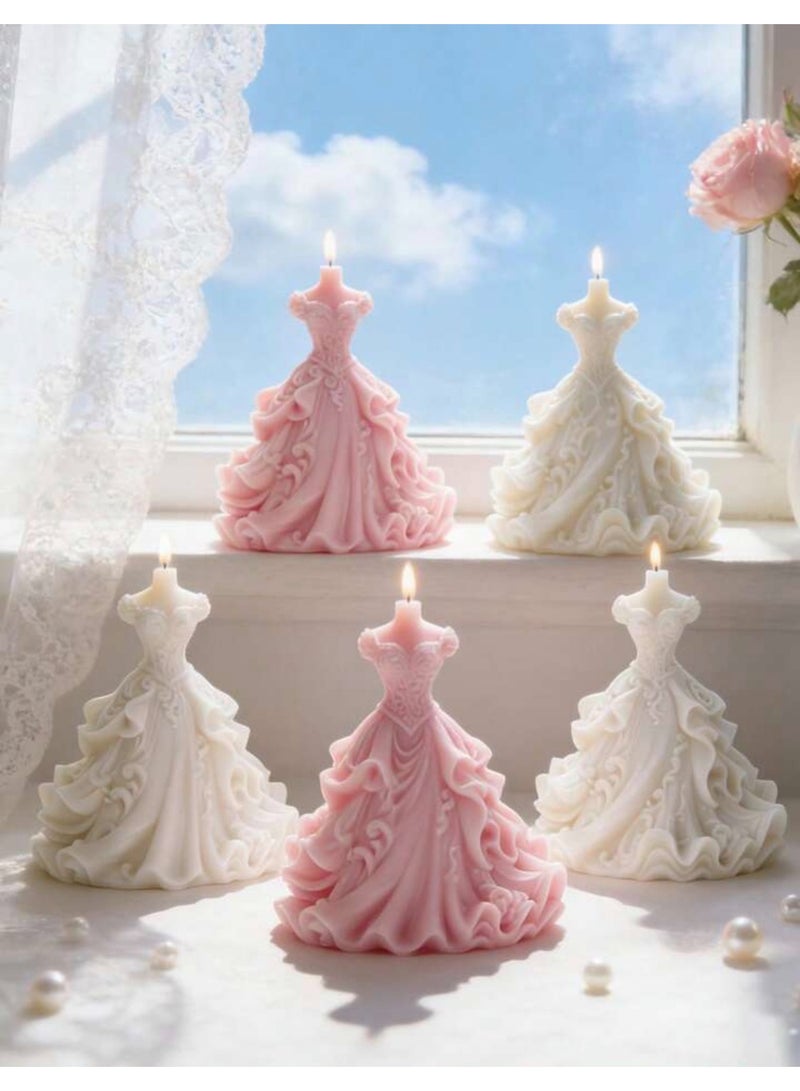 Sweet Cathy Wedding Dress Candle 3D Scented Handmade Soy Wax for Valentine's Mother's Day Anniversary Home Decoration Thanksgiving Gift - Image 5