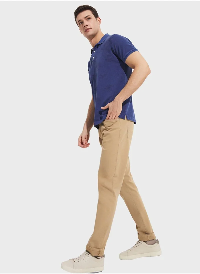 جون Patterned Slim Fit Polo