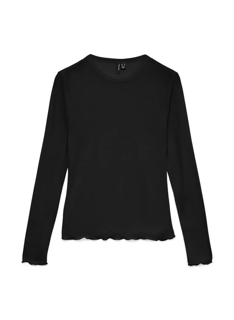 Vero Moda black Long Sleeve Fitted Top for Women | Best Price UAE