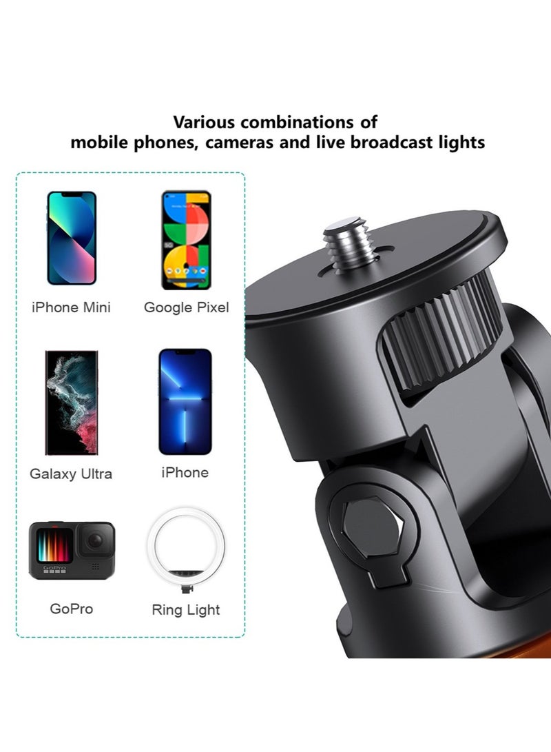 62”/158cm Selfie Sticks Tripod, with Remote, Extendable Phone Tripod Camera Stand,360°Portable Selfie Stick Cell Phone Tripod for Travel/Vlogging/Filming(Black) - Image 5