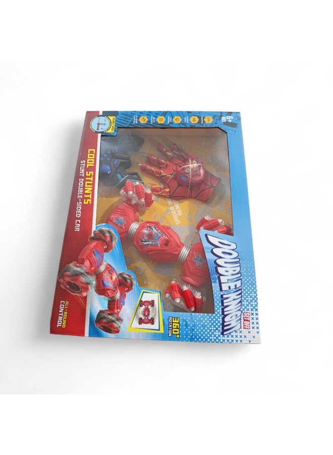 Spider-Man Inspired RC Stunt Car - Sideways Movement and Lights - Kids Toy - Image 3