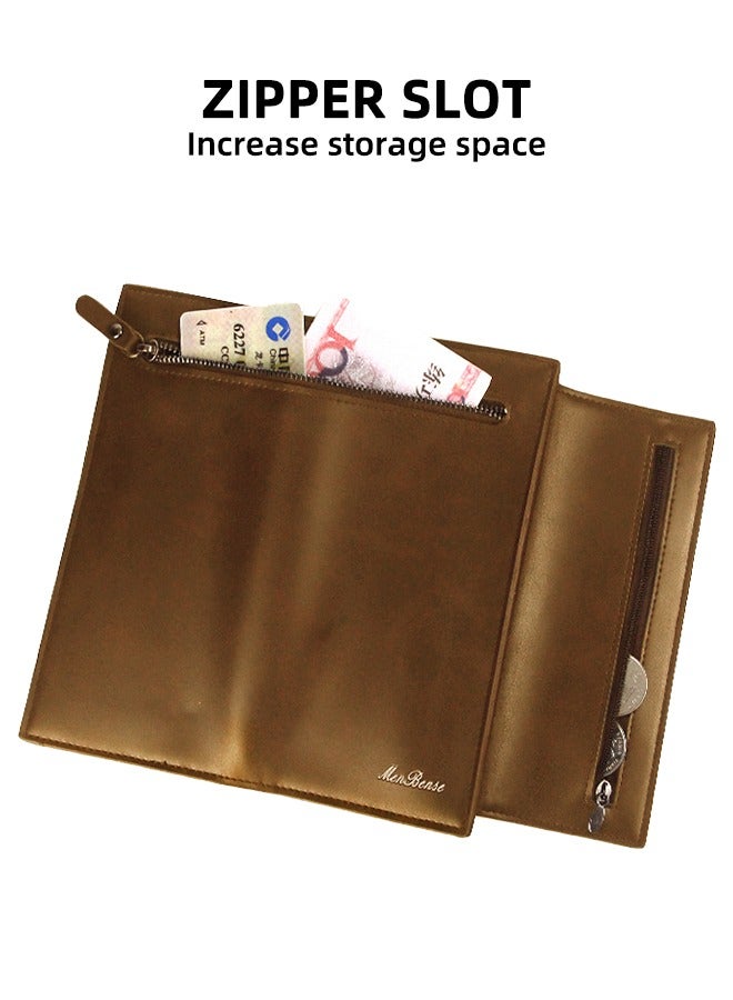 MenBense Men'S Wallet - Multifunctional Large Capacity Fashion Men'S Long Wallet - Multi-Card Slot Zipper Bag Wallet Money Clip Rfid Business Wallet - Image 4