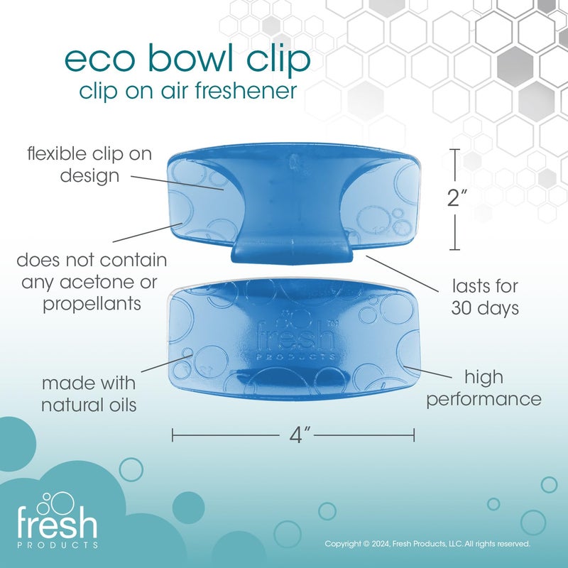 Fresh Products Eco Bowl Clip 2.0 Toilet Bowl Air Freshener, Cotton Blossom Scent, 4 Clips - Image 2