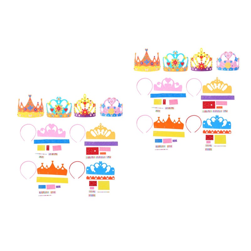 🧸 طقم قبعات عيد ميلاد بشكل تاج للمرح وحفلات الأطفال باللون الأحمر - Image 1