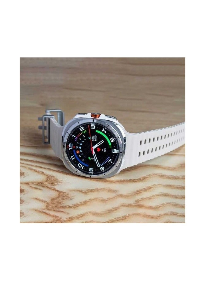 WISME - WISME WS-X1 Ultra Smartwatch With 3 Pair Straps and Charging Cable Designed For Ladies and Gents Silver - Image 1