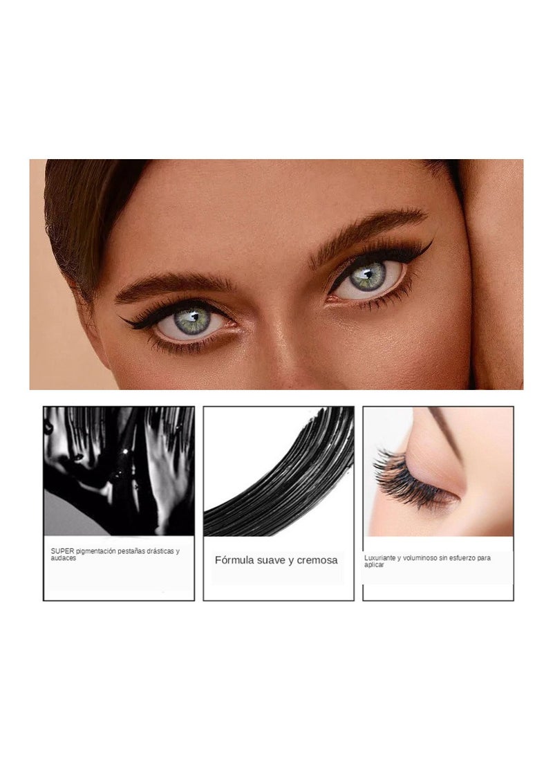 Handaiyan Mascara Black Volume And Long Waterproof Extreme Volume Matte Makeup Mascara Intense Length Lasting Curly Slender,Lengthening Smudge-Proof No Clumping,Easy To Apply Best Grande Lash  - Image 4