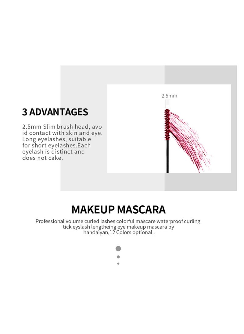 Handaiyan Mascara Black Volume And Long Waterproof Extreme Volume Matte Makeup Mascara Intense Length Lasting Curly Slender,Lengthening Smudge-Proof No Clumping,Easy To Apply Best Grande Lash  - Image 5